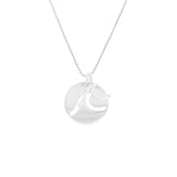 Double Charm Water Silver Necklace w. Zirconia