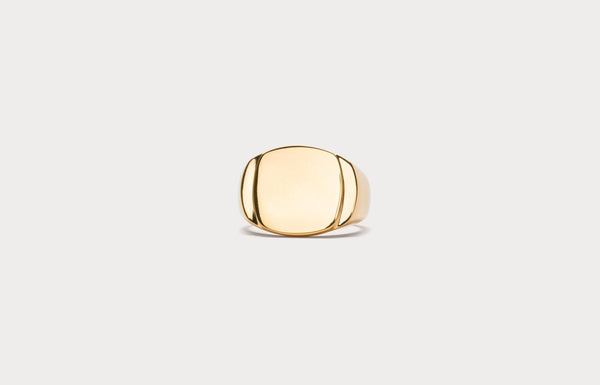 IX Cushion Polished Gold Plated  Ring