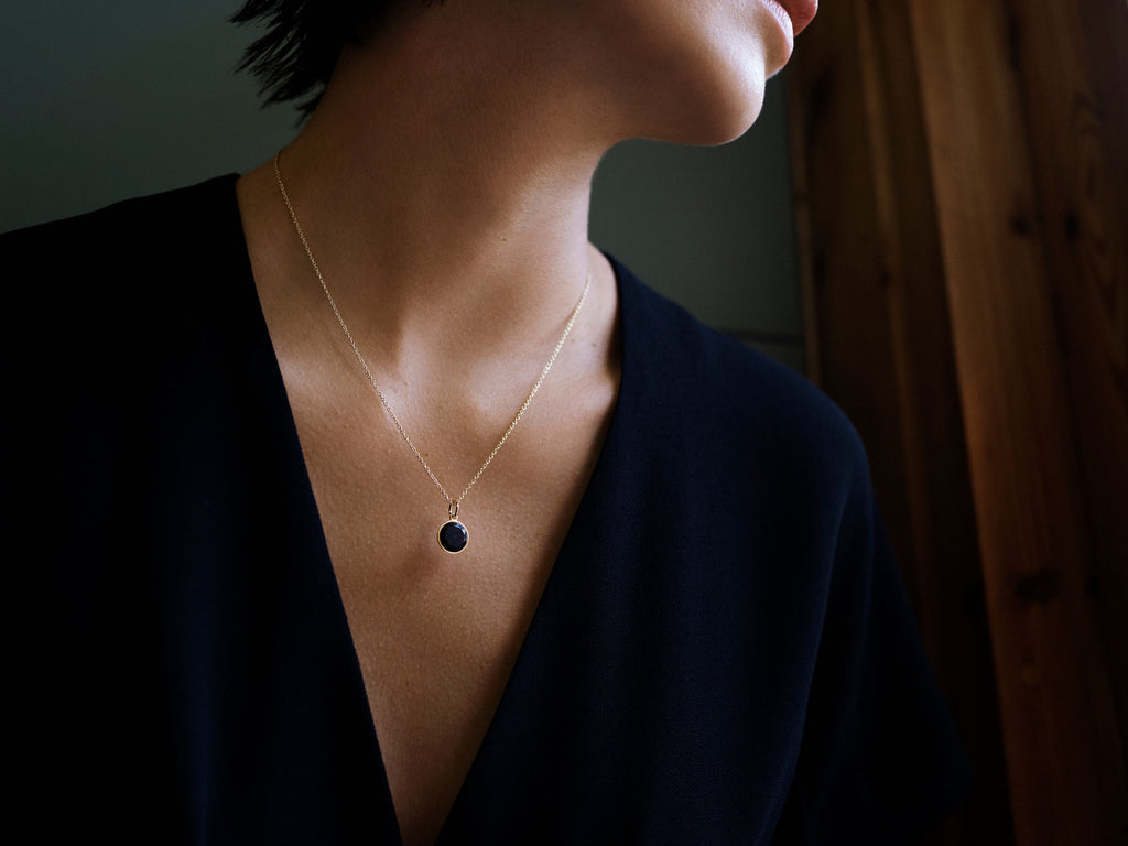 Eternity Mpingo 18K Gold Pendant w. Diamond