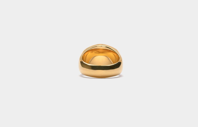 IX Cushion Polished Ring Gold Plated