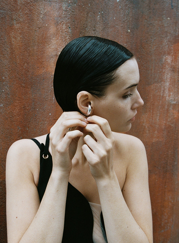 Fat lobe 14K Gold Plated Earring