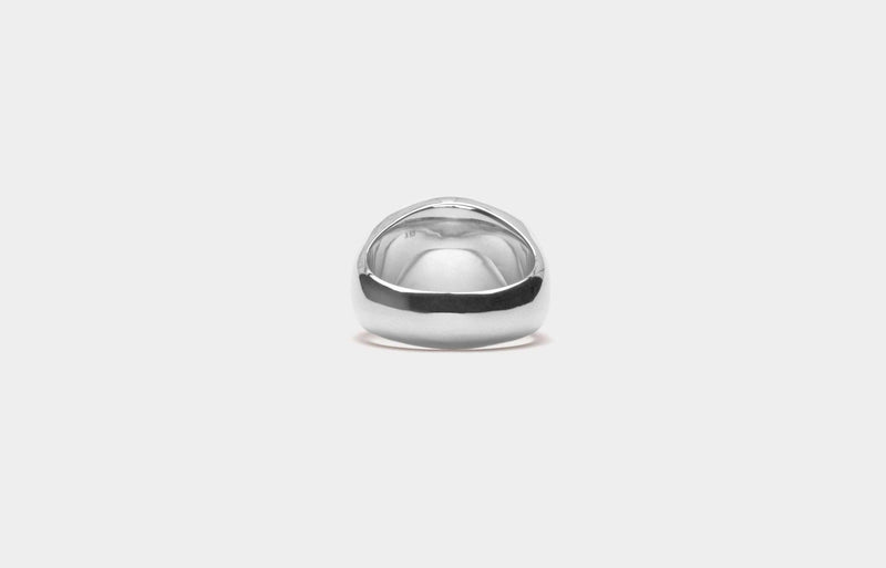 IX Cushion Polished Ring Silver