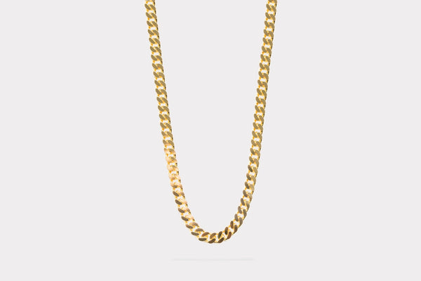 IX Chunky Curb Gold Plated  Necklace