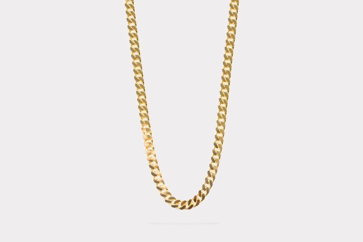 IX Chunky Curb Gold Plated Necklace