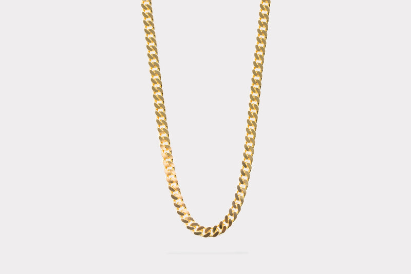 IX Curb Gold Plated  Necklace