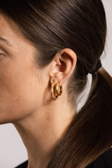 IX Agnes 22K Gold Plated Earring