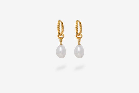 IX Studios IX Ocean Pearl Earrings Gold Plated – The Jewellery Room