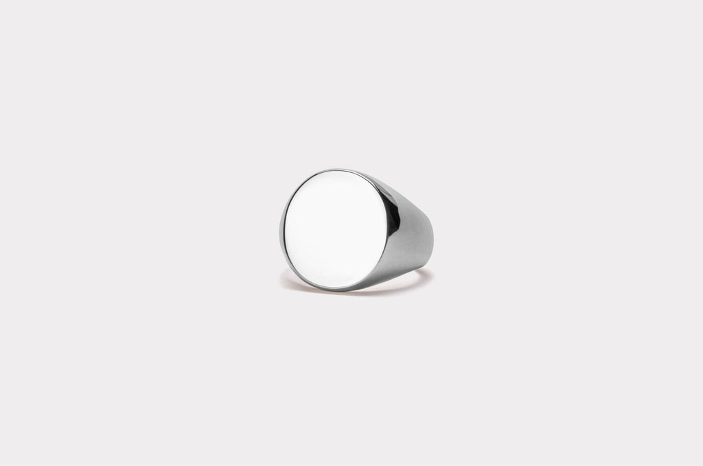 IX Oval Signet Silver Ring