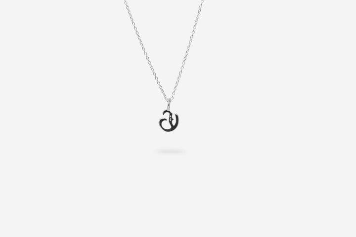 IX G Letter Silver Pendant