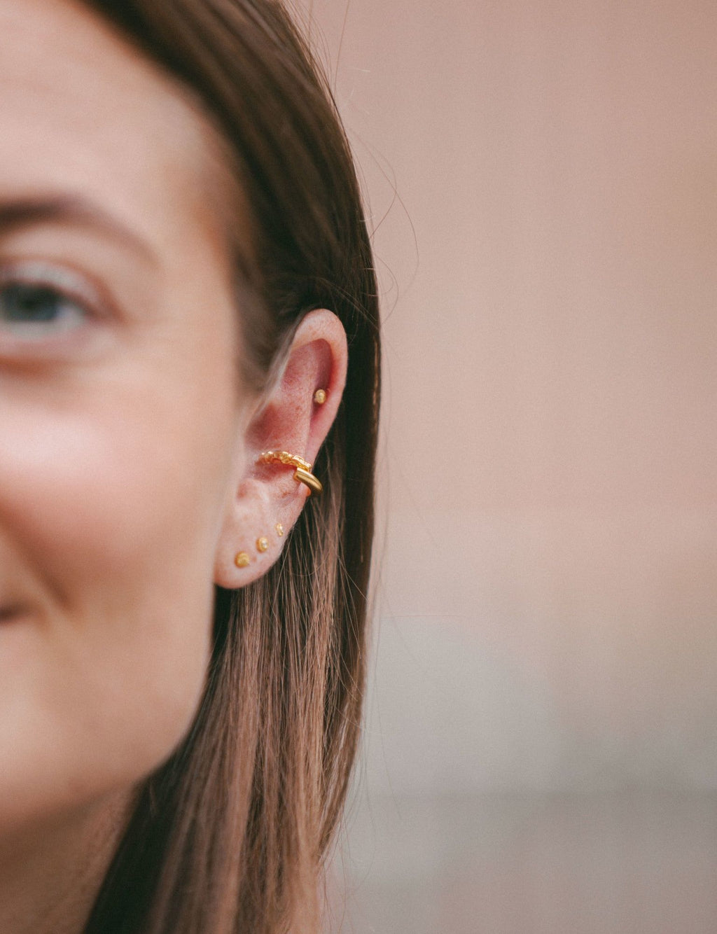 IX Rustic Gold Plated Ear Cuff