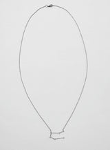 Star Sign Gemini 18K Whitegold Necklace w. Diamond