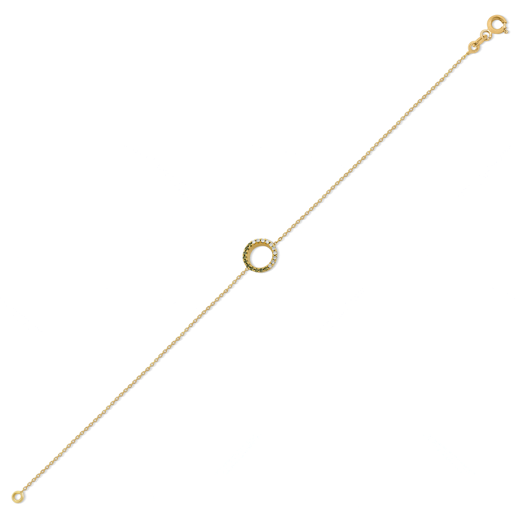 Claire 18K Gold Bracelet w. Black & White Diamonds