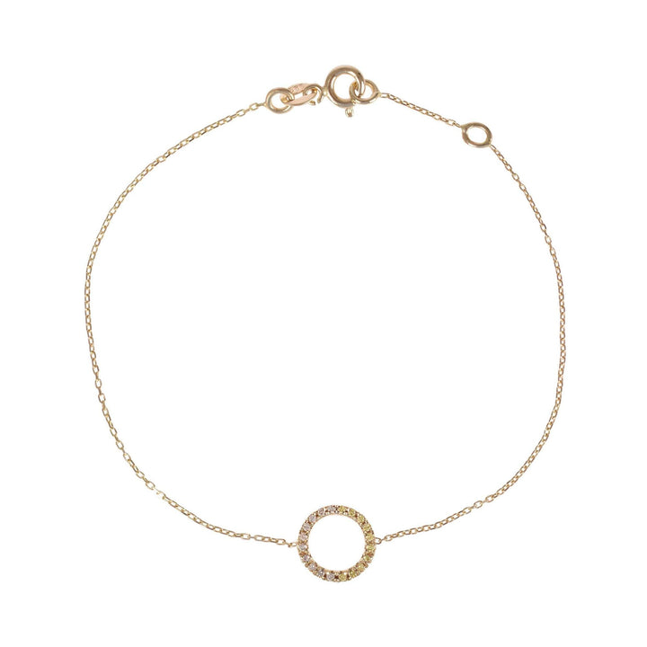 Claire 18K Guld Armbånd m. Champagne & Hvide Diamanter