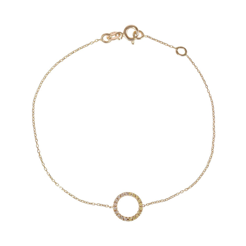 Claire 18K Gold Bracelet w. Champagne & White Diamonds
