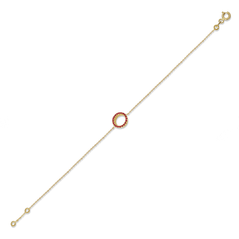 Claire 18K Gold Bracelet w. Rubies