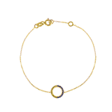 Claire 18K Gold Bracelet w. Yellow & Blue Sapphires