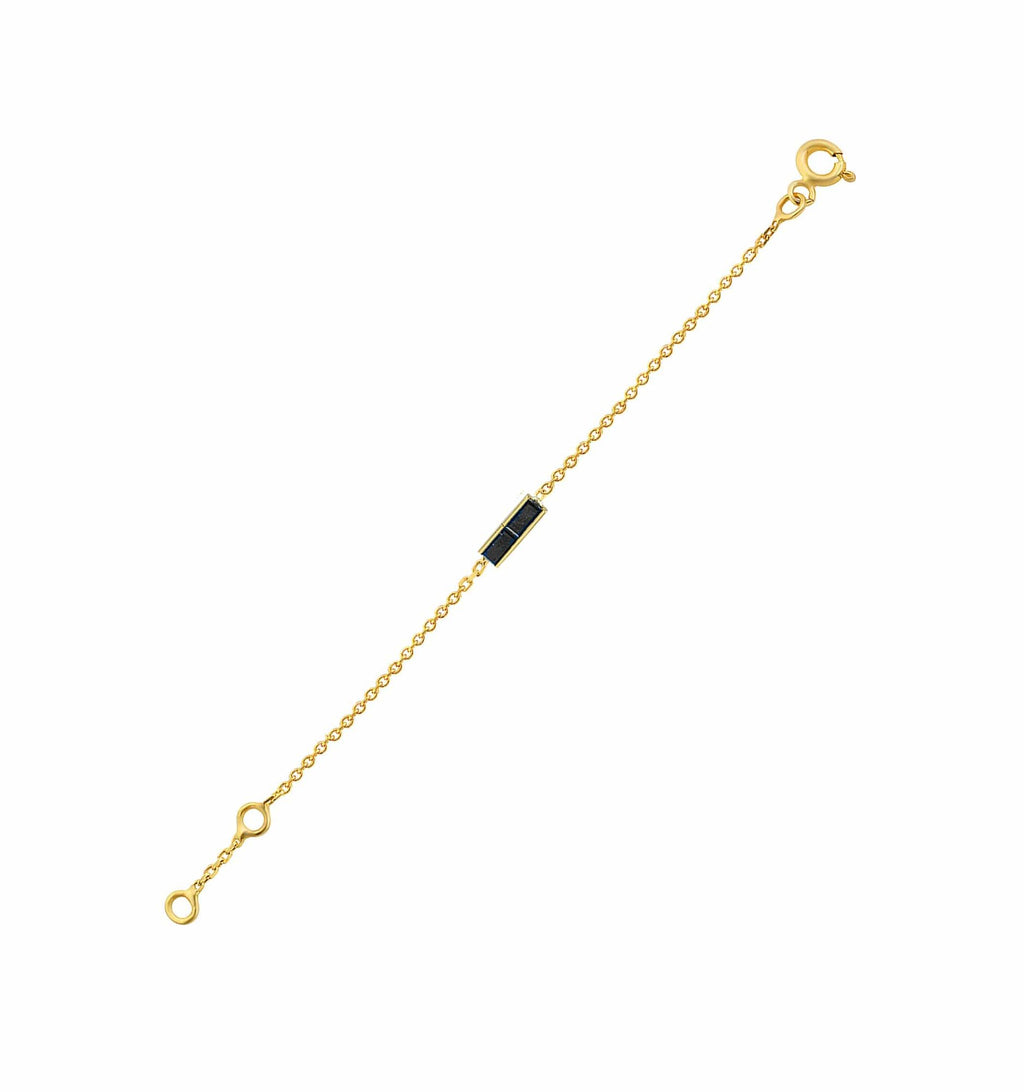 Eline 18K Guld Armbånd m. Sorte Diamanter