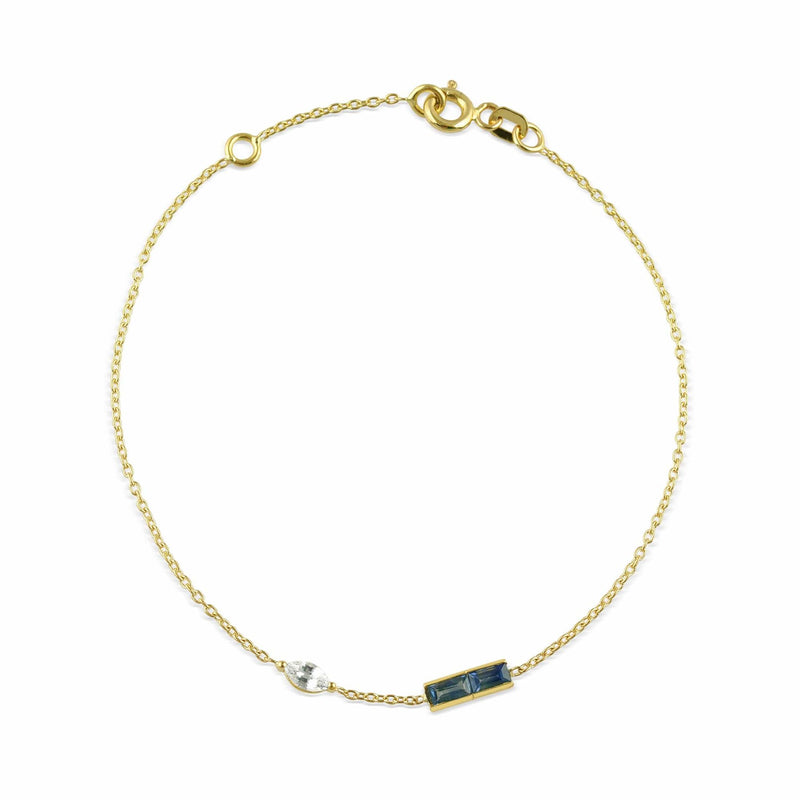 Eline 18K Gold Bracelet w. Sapphires