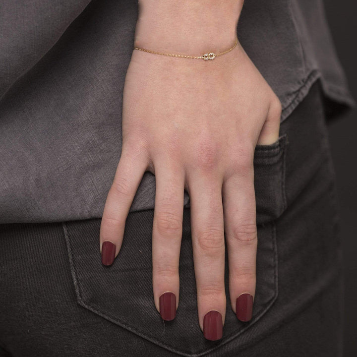 Numerology 8 18K Gold Bracelet w. Rubies