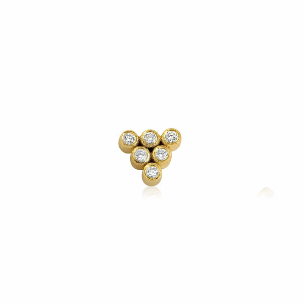 Mara - Single 18K Gold Earring w. Diamonds