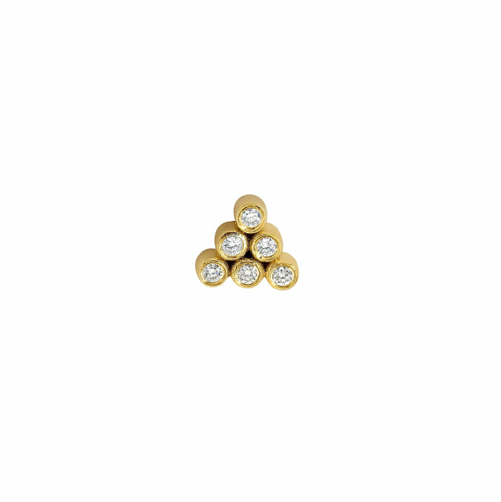Mara - Single 18K Gold Earring w. Diamonds
