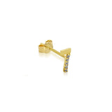 Numerology 7 - Single 18K Gold Earring w. Sapphires