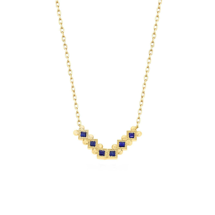 Lara 18K Gold Necklace w. Sapphires