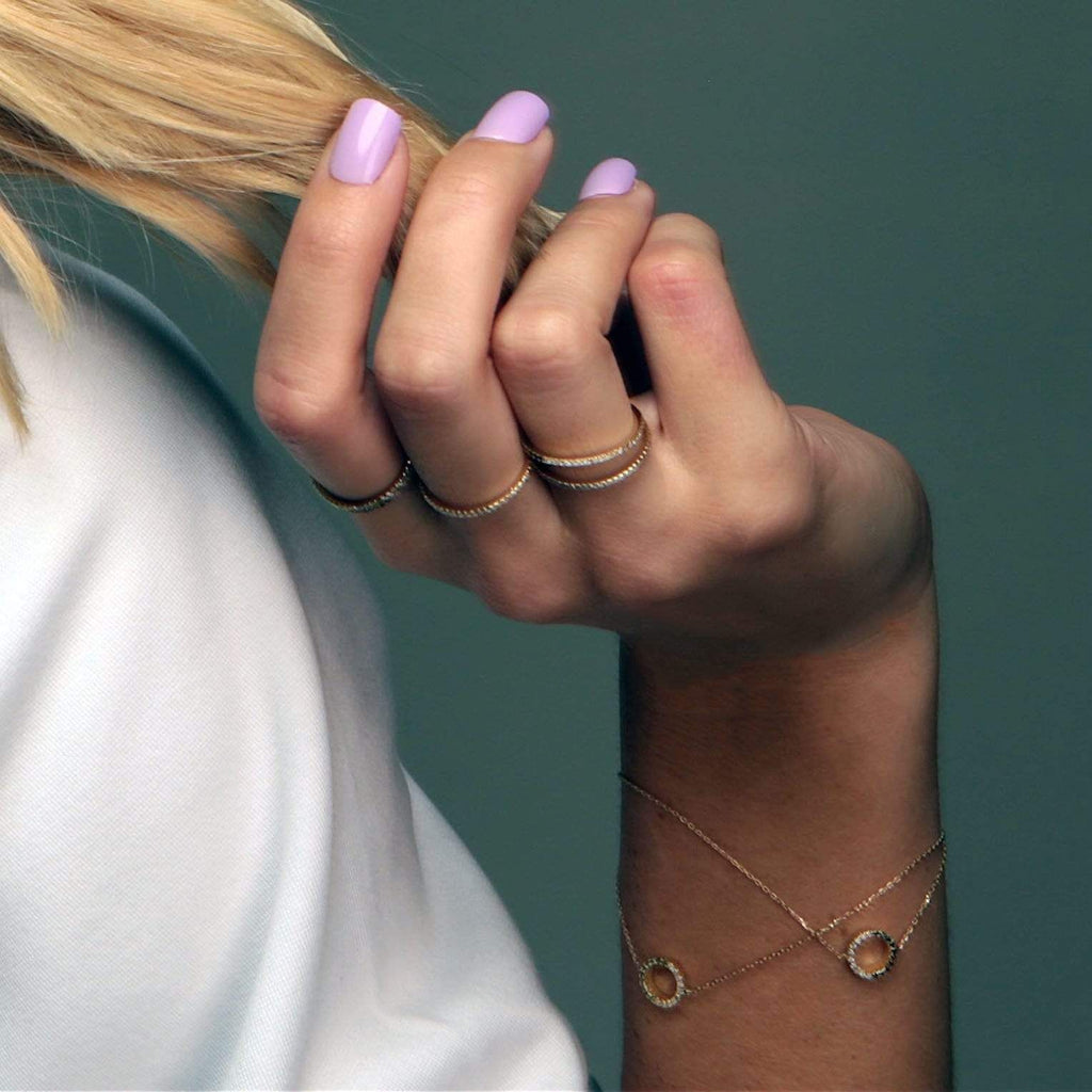 Claire Ewigkeit 18k Goldring w. Schwarz -Weiß -Diamanten