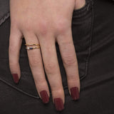 Eline 18K Gold Ring w. Sapphires