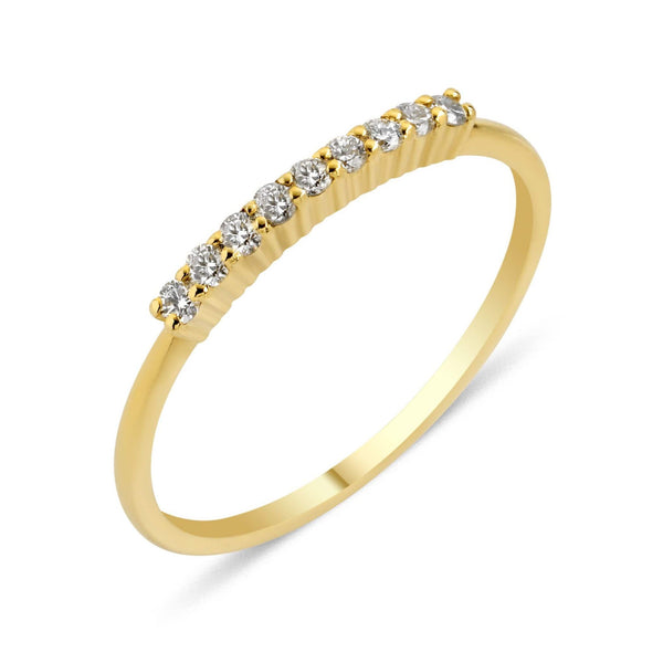 Lara Bar 18K Guld Ring m. Diamanter