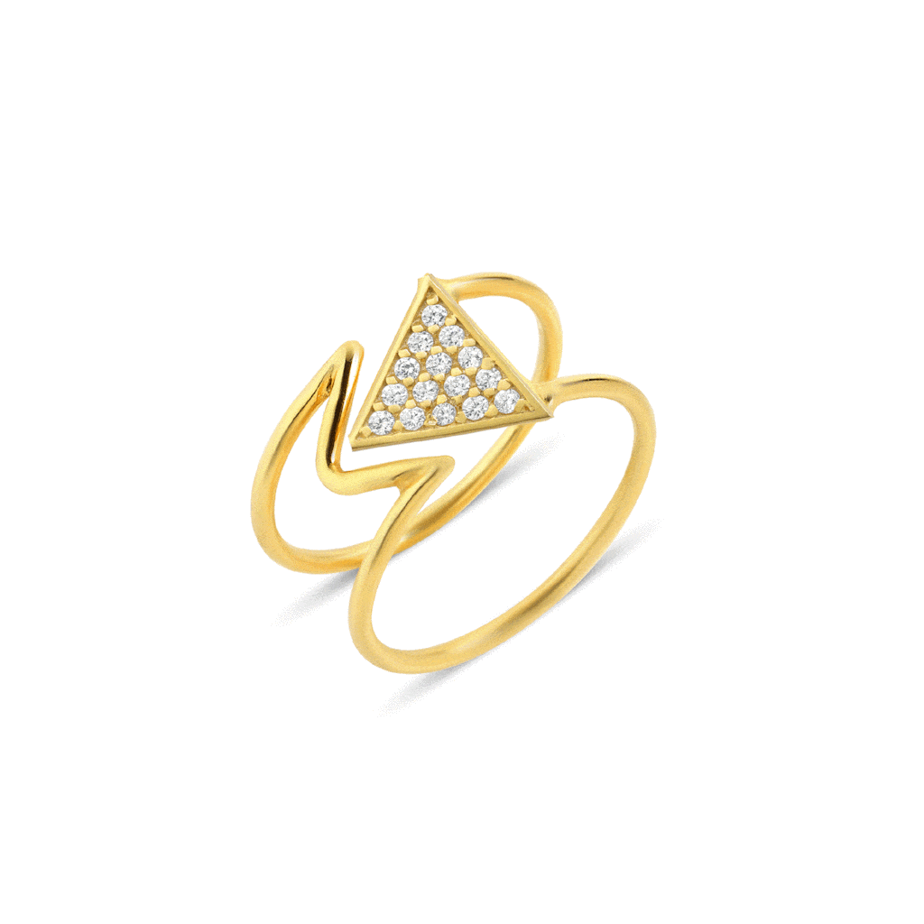 Mara 18K Gold Ring w. Diamonds