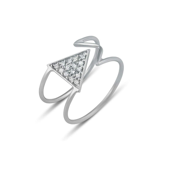 Mara White 18K Gold Ring w. Diamonds