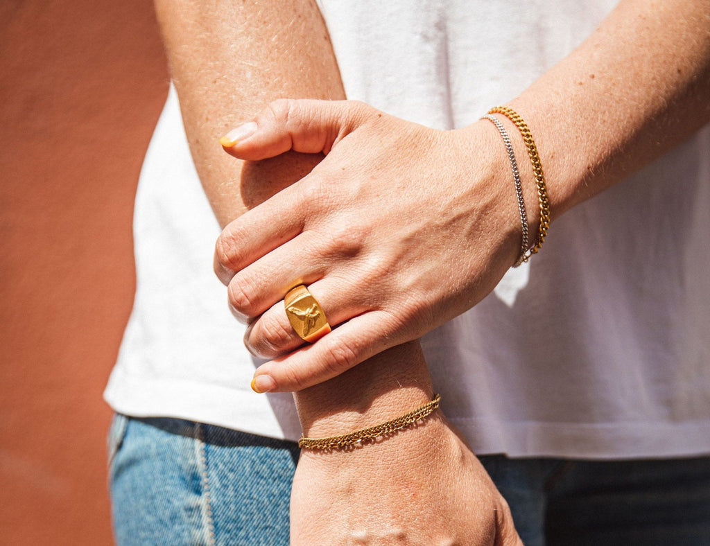 IX Curb Medi Silver Bracelet