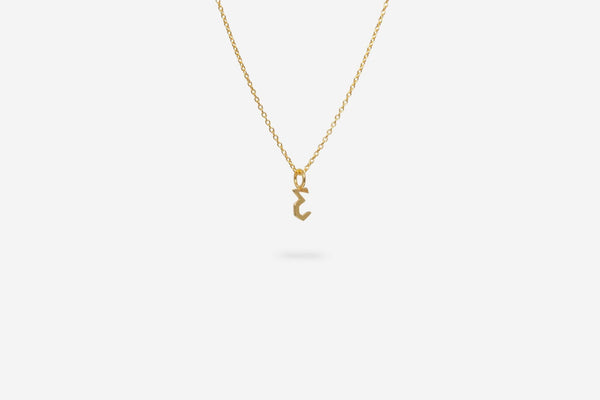 IX Lucky Number 3 Gold Plated  Pendant