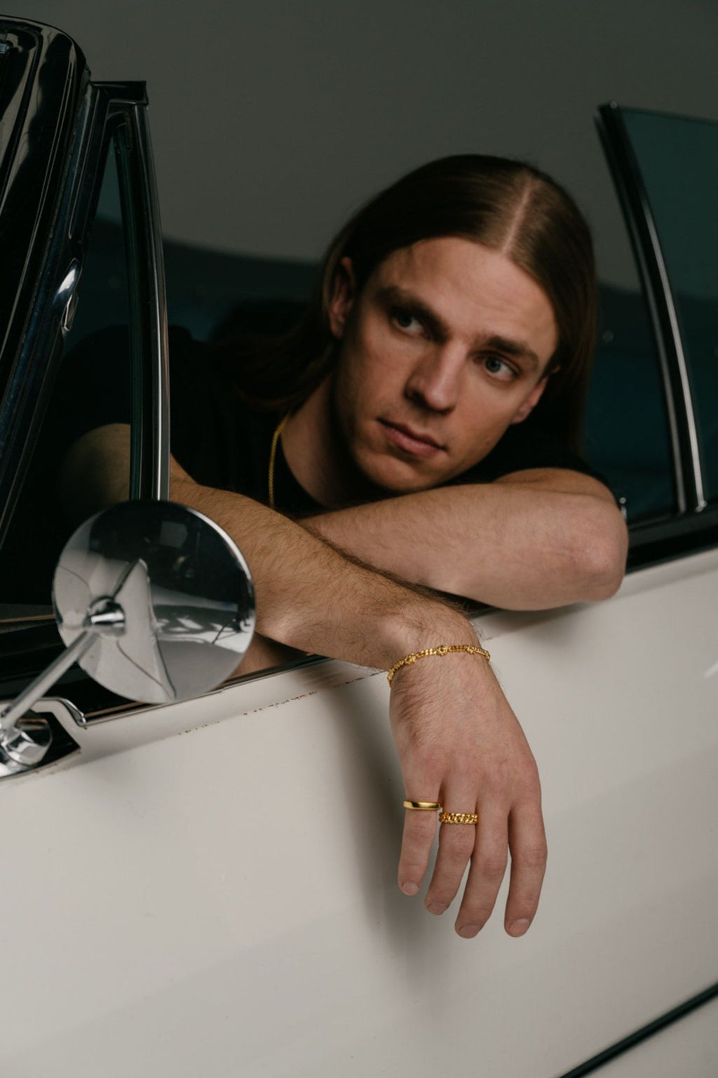 IX Rock Curb Gold Plated Bracelet