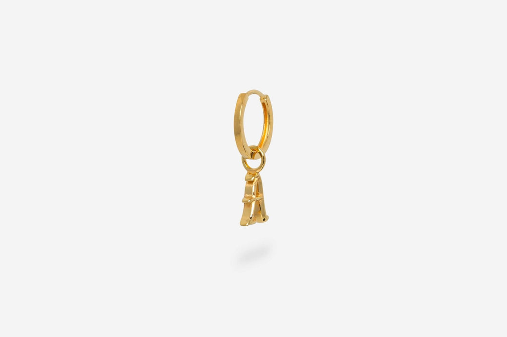 IX A Letter 22K Gold Plated Pendant