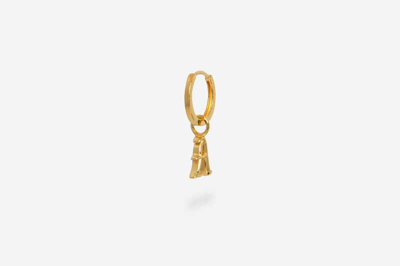 IX A Letter 22K Gold Plated  Pendant