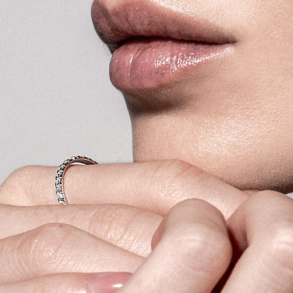 Grace 17mm Eternity 14K Whitegold Ring w. Lab-Grown Diamonds