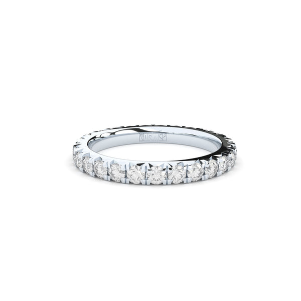 Grace 22mm Eternity 14K Hvidguld Ring m. Lab-Grown Diamanter