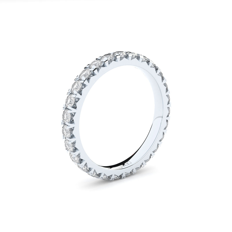 Grace 22mm Eternity 14K Hvidguld Ring m. Lab-Grown Diamanter