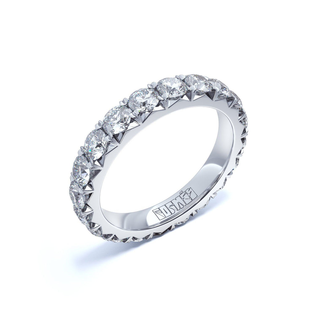 Luxury Grace Eternity 14K Whitegold Ring w. Lab-Grown Diamonds