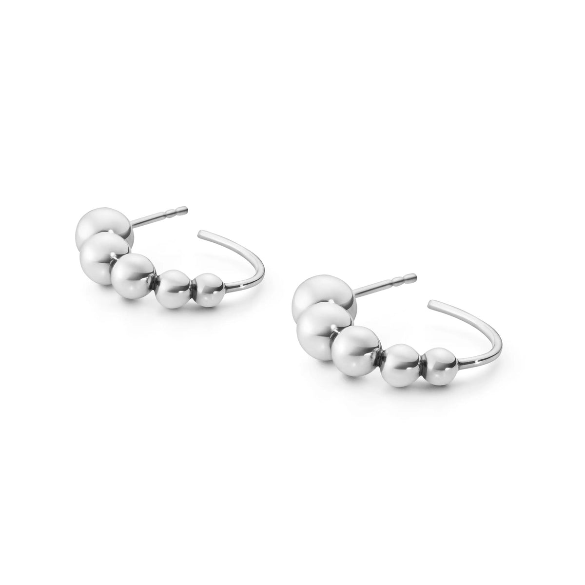 Moonlight Grapes Silver Hoops