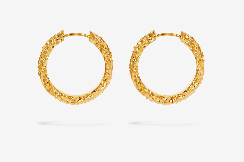 IX Agnes 22K Gold Plated Earring