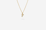 IX P Letter 22K Gold Plated