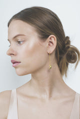 Hanging Moon Gold Plated Earrings