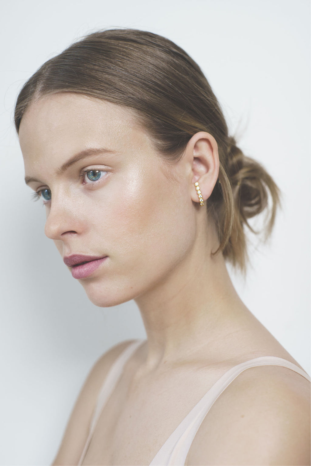 The Hierophant Gold Plated Earring w. White Zirconia