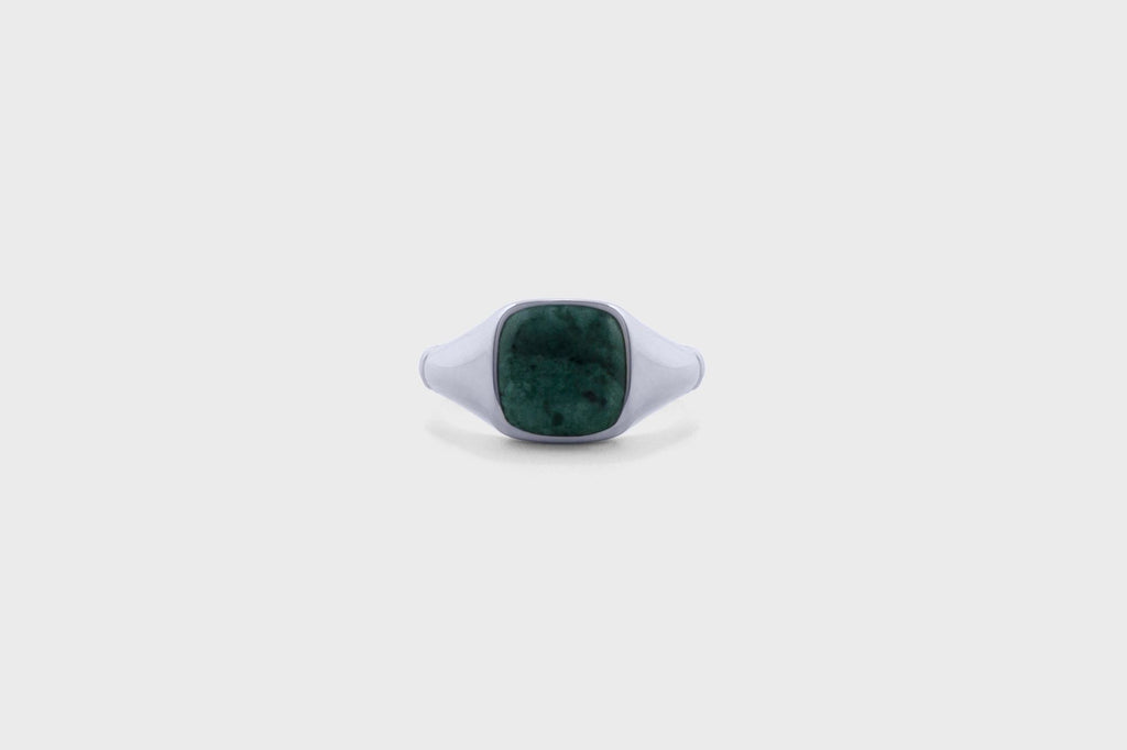 IX Ornate Marble Signet Ring