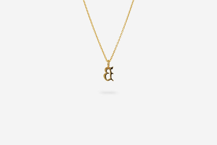 IX B Letter 22K Gold Plated Pendant