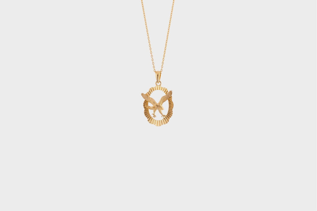IX Eagle Gold Plated Pendant