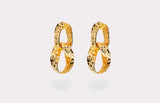 IX Crunchy Double Hoops Gold Plated